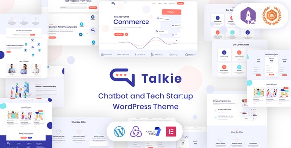 Talkie Chatbot and Tech Startup WordPress Theme - قالب Talkie برای وردپرس