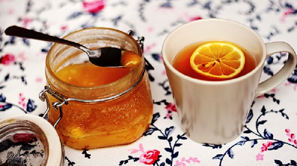 چای عسل و لیمو