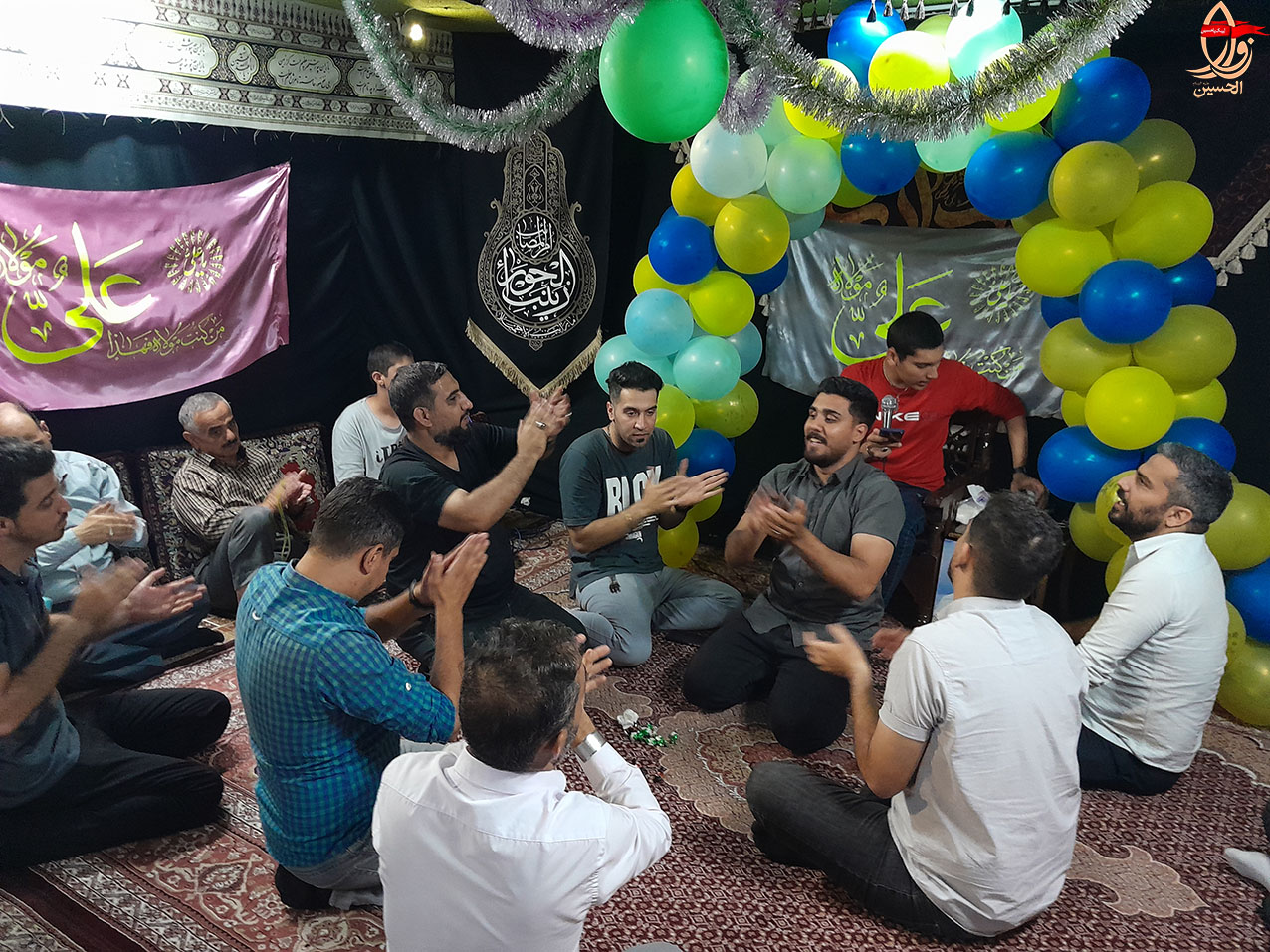 جوانان هیئت زوارالحسین در جشن مولودی خوانی عید غدیر1401 هیئت زوارالحسین