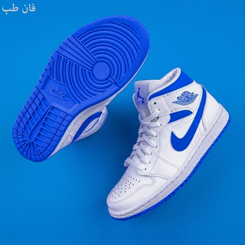 کفش ورزشی نایک Nike مردانه ایر جردن Air Jordan سفید آبی مدل D43
