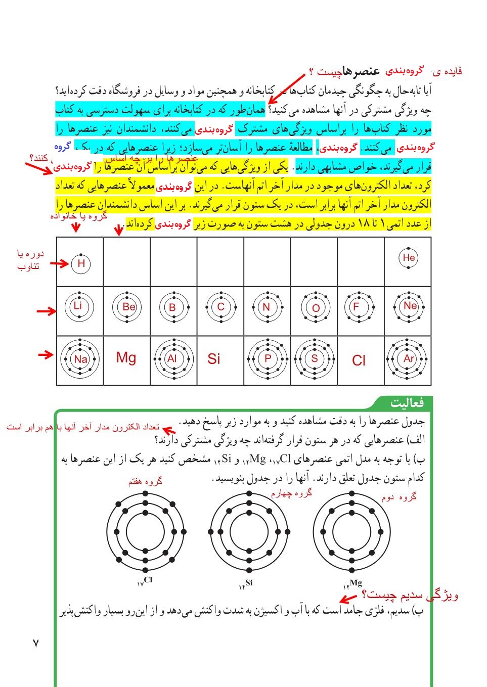 علوم نهم فصل اول صفحه 7