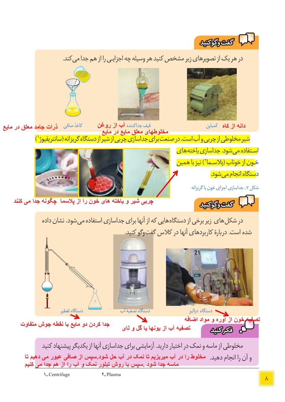 علوم هشتم فصل اول صفحه 8