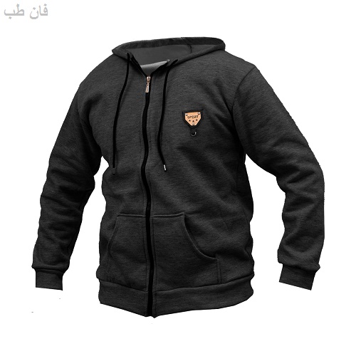 سوییشرت طوسی تیره اسپرت مردانه مدل t63 عکس محصول سوییشرت طوسی تیره Sport مردانه مدل T63