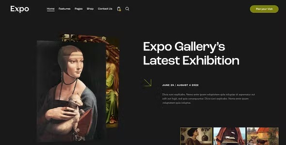 Download Expo photography gallery template for WordPress